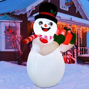 GOOSH 5ft Christmas Snowman Inflatable Decoration